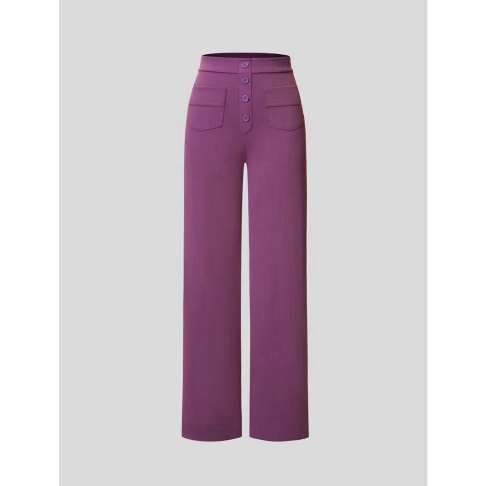 Halara DayStretch High Waisted Pockets Straight Leg Casual Pants med-regular - Picture 2 of 8